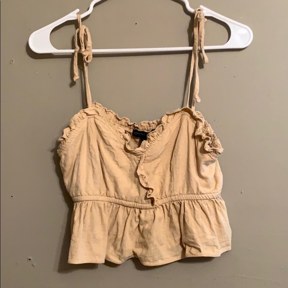 AE Ruffled Peplum Crop Top